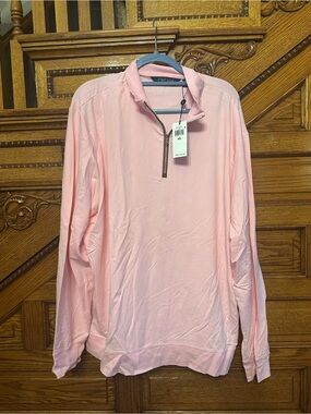 Polo by Ralph Lauren Golf Light Pink Quarter-Zip Pullover